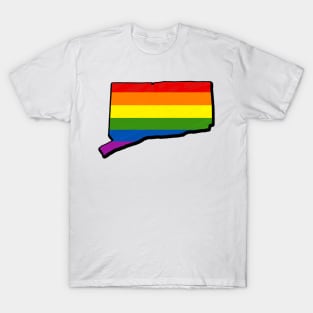 Rainbow Connecticut Outline T-Shirt